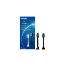 Smilght 音波電動牙刷替換刷頭 德國Pedex刷毛 2入, 1個, 量子黑
