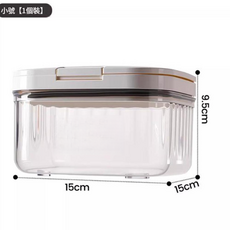 Simple Life 貓狗糧食密封儲存桶, 小號1個裝, 1個, 1L