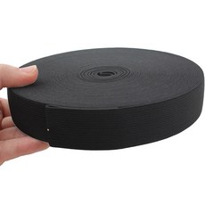 패션스타트 대용량 롤 트렁크팬티 고무줄 허리고무밴드 30mm X 45m, 블랙, 1개