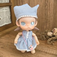 팝마트 지거 Zsiga 액션 피규어 BJD 20cm 인형옷 스커트 반다나 휴대폰 카메라 펜던트 세트, 20CM 가지 누나의 옷에는 인형이 포함되어 있지 않다, 라이트 블루 스커트+반다나+휴대폰 펜던트 세트