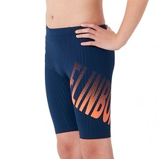 엘인보아 주니어 남아 실내수영복 스윔팬츠_빅로고네이비