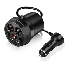 신형 120W 고출력 차량용 충전기 듀얼 USB 유선 차량용 충전기 다기능 시가 라이터 차량용 휴대폰 충전기, 01 120W