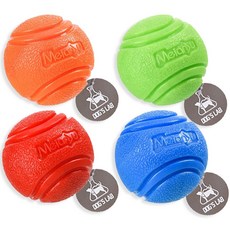 독스랩 탄력볼 강아지 공 놀이 터그 던지기 장난감 테니스 소형견 중형견 대형견, 레드 S(5cm), 1개