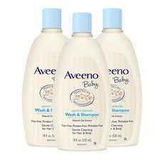아비노베이비 워시 & 샴푸 내추럴 오트 추출물 은은한 향, 3개, 532ml