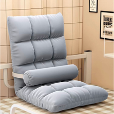 5단 각도조절 좌식의자 허리편한 등받이의자 2color, 블루그레이