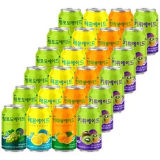 일화 에이드 4종(청포도+레몬+한라봉+키위), 24개, 350ml