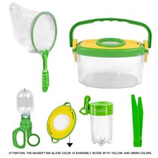 야외 탐사 돋보기 곤충 휴대용 관찰 상자 캡처 도구 나비 그물 케이지 함정 클램프, D