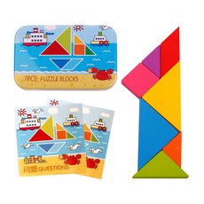 미니 틴케이스 원목 퍼즐 휴대용 사이즈, 1개