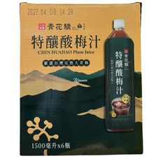 王品 青花驕 特釀酸梅汁 1500毫升 X 6瓶, 1個, 一組價-一單只能一箱, 1.5L