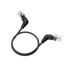 Cat6a 10Gbps 極速電競網路線 彎頭旋轉設計 RJ45 網線 (黑) [台灣24H快速出貨], 1個, 3M