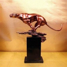金屬獵豹擺飾, 歐式樹脂工藝品創意霸氣金錢豹子擺件