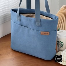 手提包帆布肩背包托特包側背包單肩背包休閒隨身女包包(日系簡約百搭通勤4色74jn17)【時尚巴黎】, 藍色