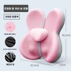 라벨리아 팡쿠 의자 등받이 쿠션 사무실 허리 받침대 메모리폼, 1개, H. pair.K 테이프 허리 큐티 핑크