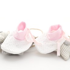 冰絲手套B9G 小號有抽繩 防抓臉網眼手套 腳套 透氣手套 0-10個月 純棉 薄款透氣 寶寶 防抓手套