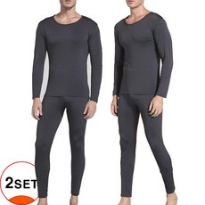 라온 1+1 소변구 있는 남성 초극세사 기모 발열내복 초경량 내복 상하의 2세트