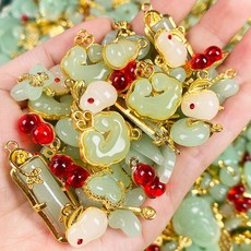 手工串珠配件飾品 diy飾品配件掛鑲嵌款混裝保色合金手鍊手工編織件項鍊吊墜耳飾