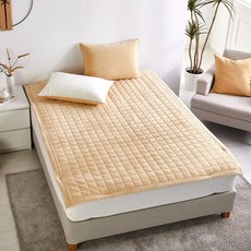 모던하우스 리빙 4면 고정밴드가 있는 클린 따뜻한 극세사 패드 퀸 버터 CV2224164