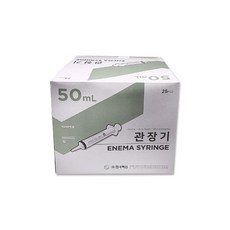 한국백신 일회용 관장기 50cc 1box 25개입, 25개