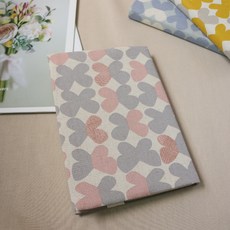 【粉色小花】書衣 布書衣 可調式書衣 手工書衣, 1個