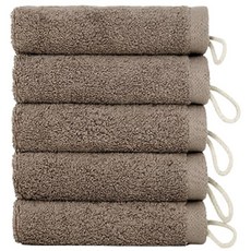 호텔 핸드 40수 코마사 어린이집 고리손수건 5장, 5개, 코코아브라운