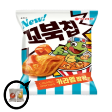 오리온 꼬북칩 카라멜팝콘 + 망고젤리세트, 1세트, 108g