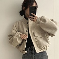 여성 패션 모던한 크롭 코트 여자 레더 레트로 뉴스보이캡 헌팅캡 니트 배색 아가일 체크 캐주얼