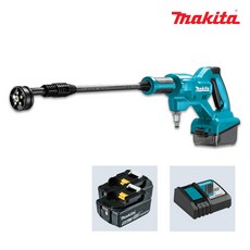 마끼다 18V 충전 무선세척기 DHW180RTE 5.0Ah 배터리2팩 2단/5모드 세차 외벽청소 노즐포함 2.4Mpa