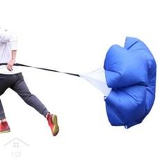 달리기 훈련용 저항 낙하산 타이어끌기 운동회 육상 런닝, 형광그린, 1개