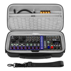 Geekria 오디오 인터페이스 운반 케이스 Zoom LiveTrak L6max/L6max 디지털 믹서 호환 EVA 하드쉘 휴대용 여행 가방(다크 그레이), 다크 그레이, 1개