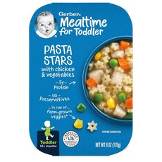 거버 이유식 밀타임 포 토들러 파스타 스타 Gerber Pasta Stars with Chicken & Vegetables, 1개, -, 170g