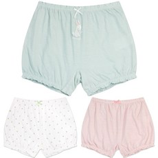 엠알키즈 무형광 순면 100% 포근한 러블리 여아 사각 팬티 3매 세트 RB239