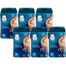Gerber 1st Single-Grain Oatmeal Baby Cereal 거버 1단계 싱글 그레인 오트밀 시리얼 8oz (227g) 6팩, 상세 참조, 227g, 6개