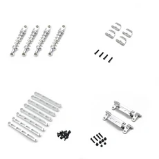 MN78 MN300 원격 제어 자동차 금속 수정 액세서리 유압 장치 브래킷 연결 막대 스티어링, 02 실버