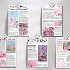 슈어마켓 유럽감성 인테리어 촬영소품 빈티지 엽서, 핑크, One Color