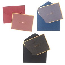 AN 메시지 카드 미니 봉투세트 고급형 축하감사 선물, 남색, 남색, 1개
