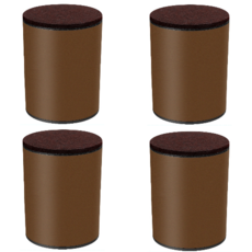 高度可調式家具腳墊 60*102mm 圓形 4入, 棕色