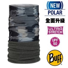 【BUFF】灰調迷彩》Polar 銀離子除臭防風保暖頭巾 圍脖 刷毛帽 頸圍 登山圍巾 面罩 口罩登山滑雪 132557, 1個