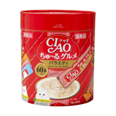 이나바 챠오츄르 짜먹는 고양이 간식, 참치 + 가다랑어, 840g, 1개