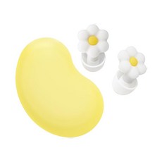 SONIC 花朵造型靜心耳塞 附矽膠收納盒 學習專用 舒適降噪, W純淨白, 1個