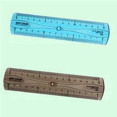 구부러지는자 색상랜덤 15cm 말랑자 학용품자 똑템, 1개