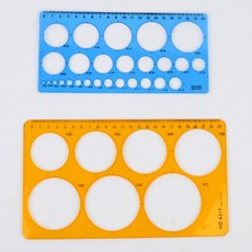 모양자 원그리기 원형 학용품자 준비물 반투명, 사이즈, 소