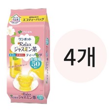 일본 이토엔 원팟 릴렉스 쟈스민차 에코팩 티백 50개x4세트, 4개, 50개입