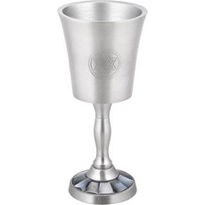 Zion Judaica Ltd 시온 유다이카 유월세더 내추럴 블랙 펄 인레이 키덜쉬 컵 잔 6 데이비드 퓨터 피니쉬 와인 포 샤바트 욤 토브 페사치 배트바 미츠바 3.5온스