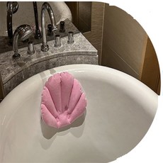 완자스토어 조개 욕조 머리 받침대 반신욕조베개, 핑크
