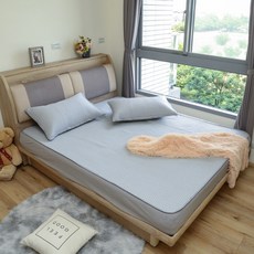 BuyJM 3D立體蜂巢涼感床包涼蓆/涼墊 G-D-GE019, 灰色,單人加大3.5尺, 詳見包裝