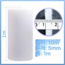 에어컨 여과솜 에어필터 공업용 필터 고밀도 공조기 산업용 크린룸 섬유면, 1개, 1mx10mx5mm
