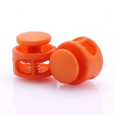 끈조절 스트링 스토퍼 컬러 코드락 17mm, 오렌지, 10개