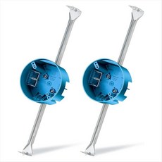 2 PCS 천장 팬 브레이스 전기 상자 14.25 ~ 22.5 인치 조절 가능한 전기 상자 및 지원 바 팬 브래킷, 02 Blue