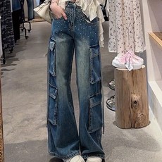 여성바지 청바지 데님 팬츠 하이웨스트 캐주얼 여자바지 SDE26030213 56
