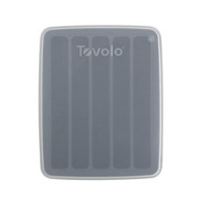 Tovolo 물병용 아이스 큐브 트레이 플라스틱 및 재사용 가능한 병용 냉동 스틱 튜브 5개 만들기 BPA 프리 실리콘 쉽게 분리할 수 있는 물병 뚜껑 포함 쌓을 흘림 방, 차콜